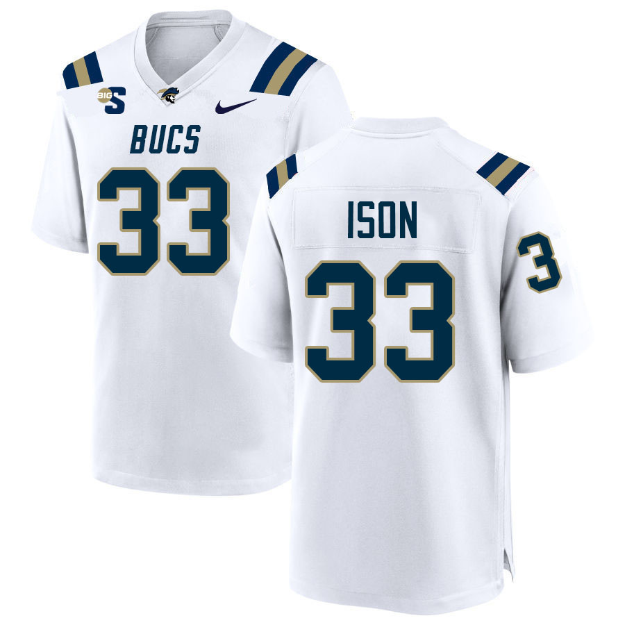 Men-Youth #33 Autavius Ison Charleston Southern Buccaneers College Football Jerseys Stitched Sale-Wh